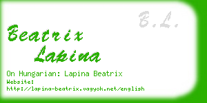 beatrix lapina business card
